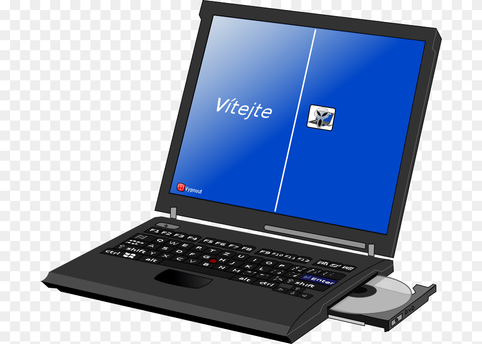 How To Set Use Laptop With Blue Screen Svg Vector, Computer, Electronics, Pc Free Png