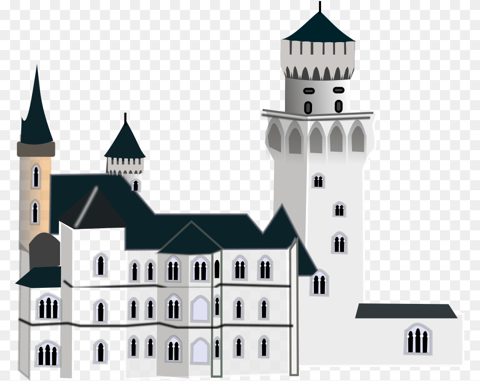 How To Set Use Neuschwanstein Castle Clipart Castle Clip Art, Architecture, Tower, Clock Tower, Building Png Image