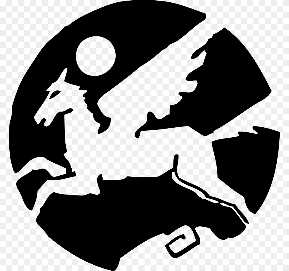 How To Set Use Pegasus Clipart, Gray Free Png Download