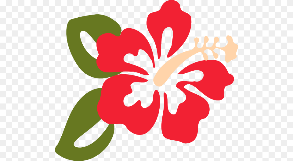 How To Set Use Red Hibiscus Two Leaves Svg Vector, Flower, Plant, Food, Ketchup Png