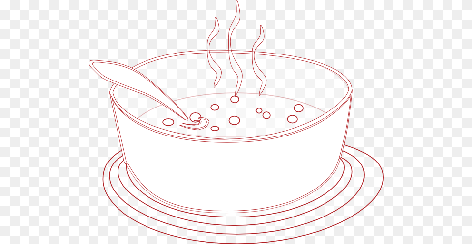 How To Set Use Red Outline Soup Clipart, Cutlery, Spoon, Birthday Cake, Cake Free Png