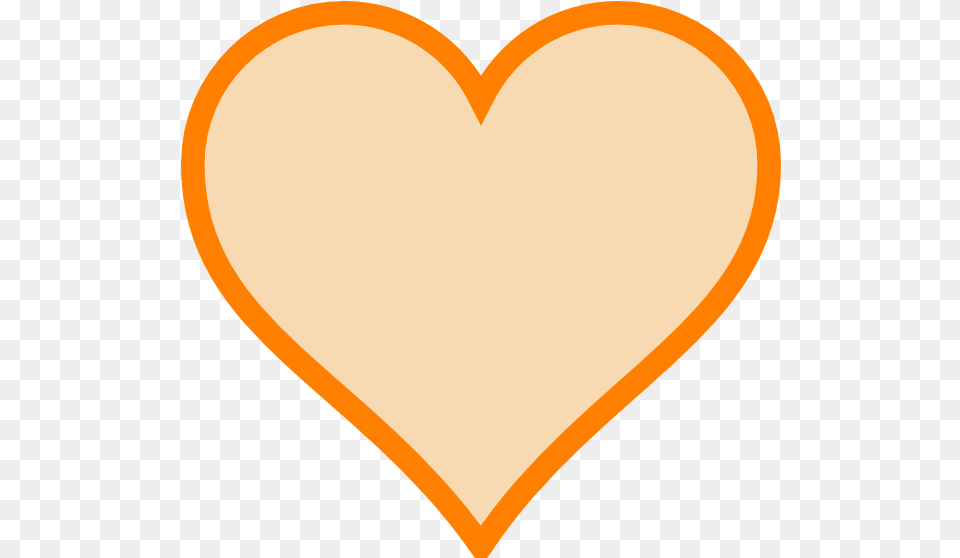 How To Set Use Solid Orange Heart Clipart Image Girly Free Png Download