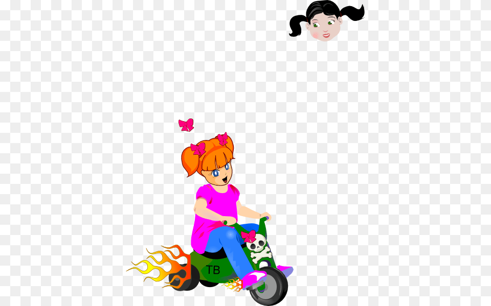 How To Set Use Toddler Biker Girl Clipart, Baby, Person, Face, Head Png