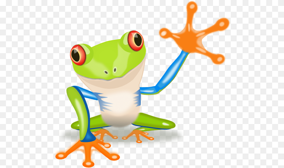 How To Set Use Waving Frog Clipart, Amphibian, Animal, Wildlife, Tree Frog Png Image