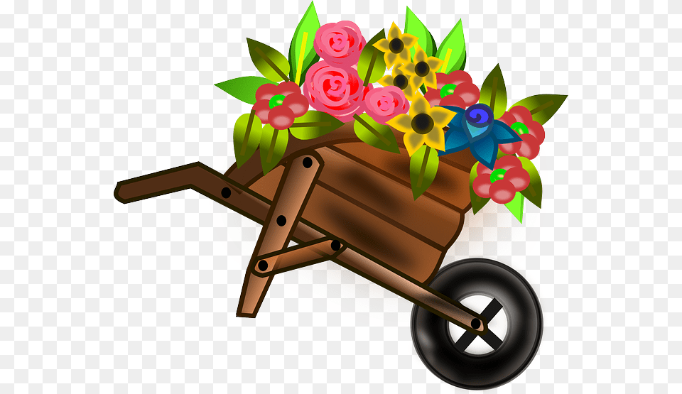 How To Set Use Wheelbarrow Of Flowers Svg Vector Carrinho De Mo Desenho, Machine, Transportation, Vehicle, Wheel Free Png Download