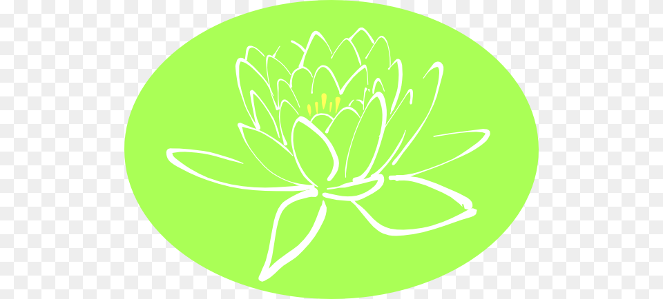 How To Set Use White Lotus Outline Clipart Lotus Flower Outline, Plant, Herbs, Herbal, Green Free Png Download