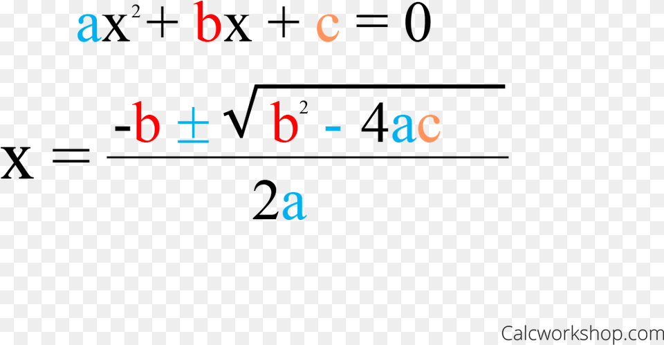 How To Solve A Polynomial Equation Using The Quadratic Quadratic Formula, Text, Number, Symbol Free Transparent Png