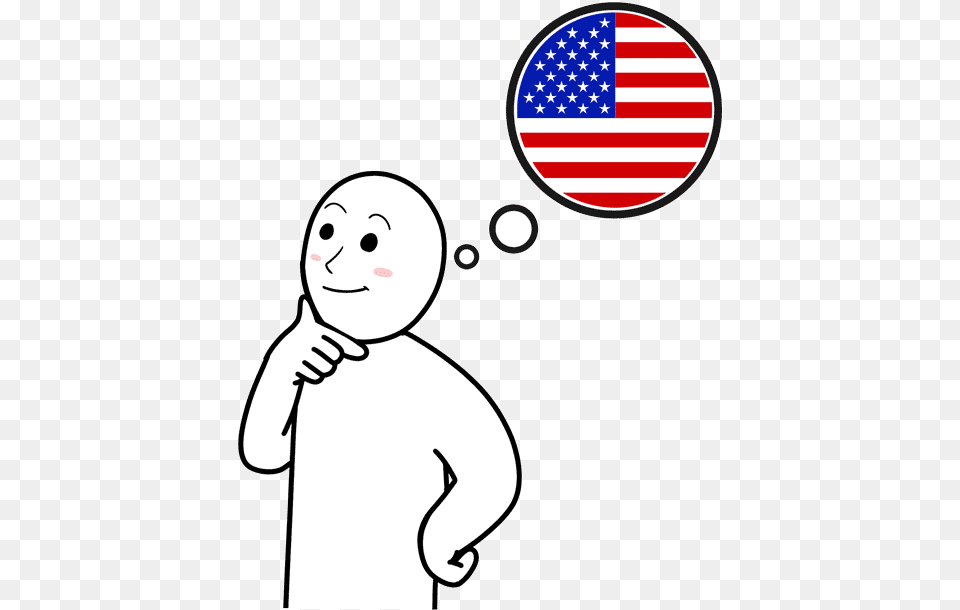 How To Think In English American Flag, American Flag, Face, Head, Person Free Transparent Png