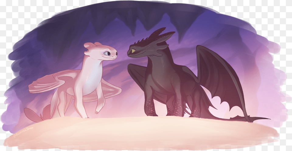 How To Train Your Dragon The Hidden World Hd Wallpaper Toothless And Light Fury Fanart, Animal, Dinosaur, Reptile, Cartoon Free Png