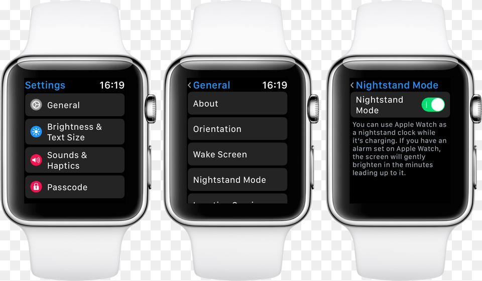 How To Turn Off Nightstand Lock Apple Watch Screen, Wristwatch, Arm, Body Part, Person Free Png Download