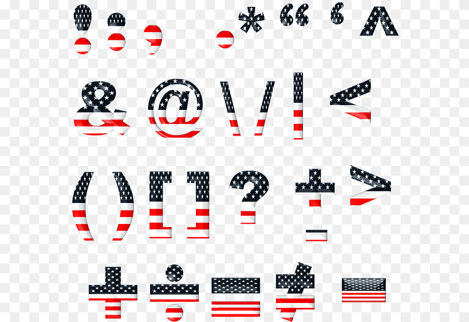 How To Use Punctuation Marks Font Ch K Sc, American Flag, Flag, Scoreboard Png Image