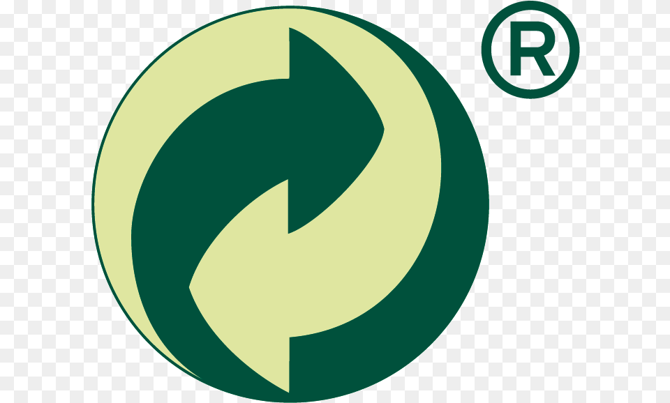 How To Use The Green Dot Recycling Sign On Packaging, Logo, Astronomy, Moon, Nature Free Transparent Png