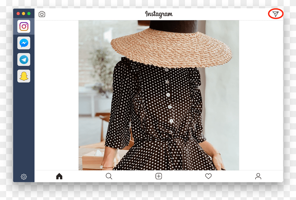 How To Use The Im App To Dm On Instagram Blouse, Clothing, Hat, Pattern, Sun Hat Png Image