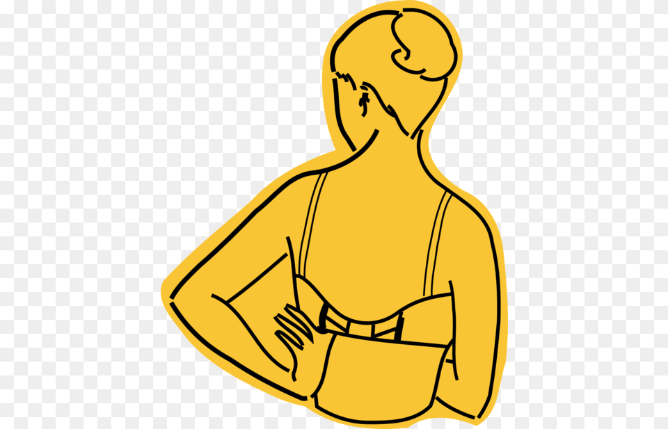 How To Wear A Bra Illustration, Person, Art Free Png