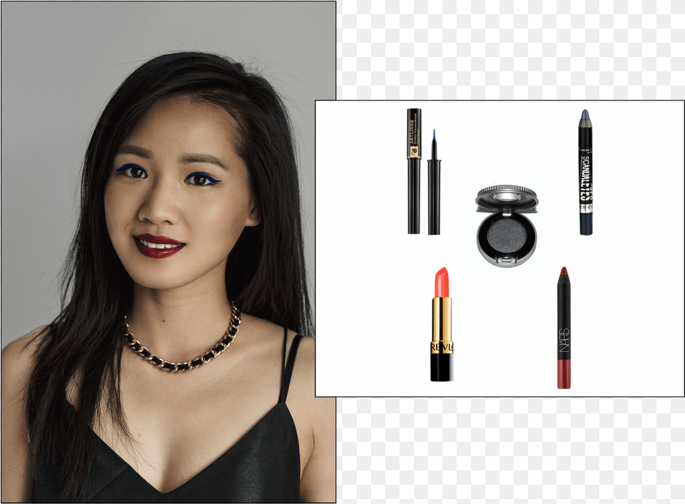 How To Wear The Trendy Blue Eye Makeup Eye Shadow, Lipstick, Cosmetics, Person, Woman Png Image