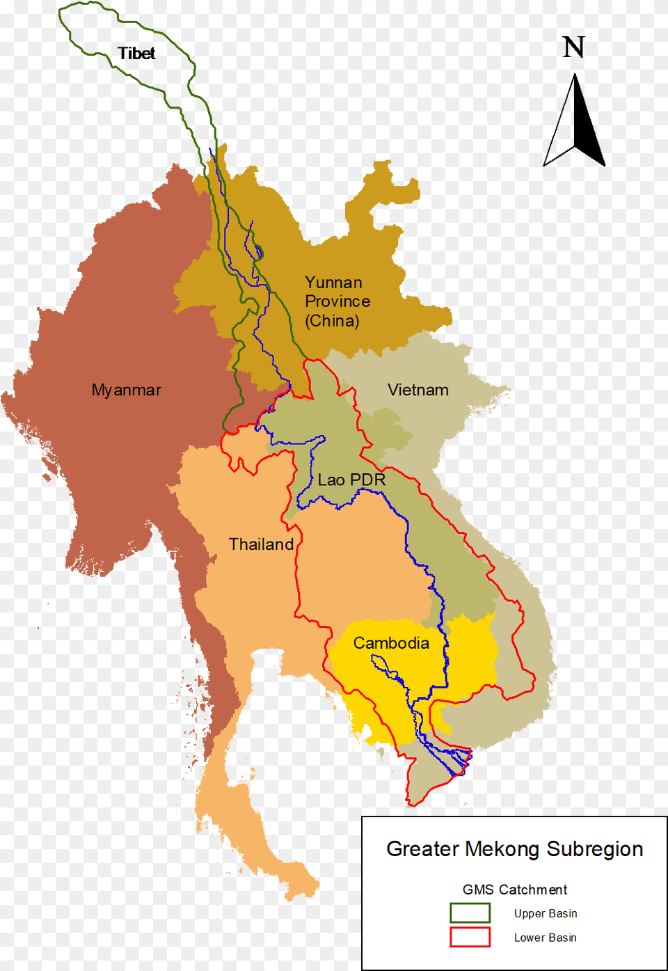 How Water Quality In Transboundary River Systems Affects Map Of Myanmar And Neighbouring Countries, Chart, Plot, Atlas, Diagram Png