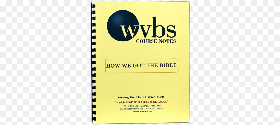 How We Got The Bible Notebook World Video Bible School, Advertisement, Page, Poster, Text Png Image