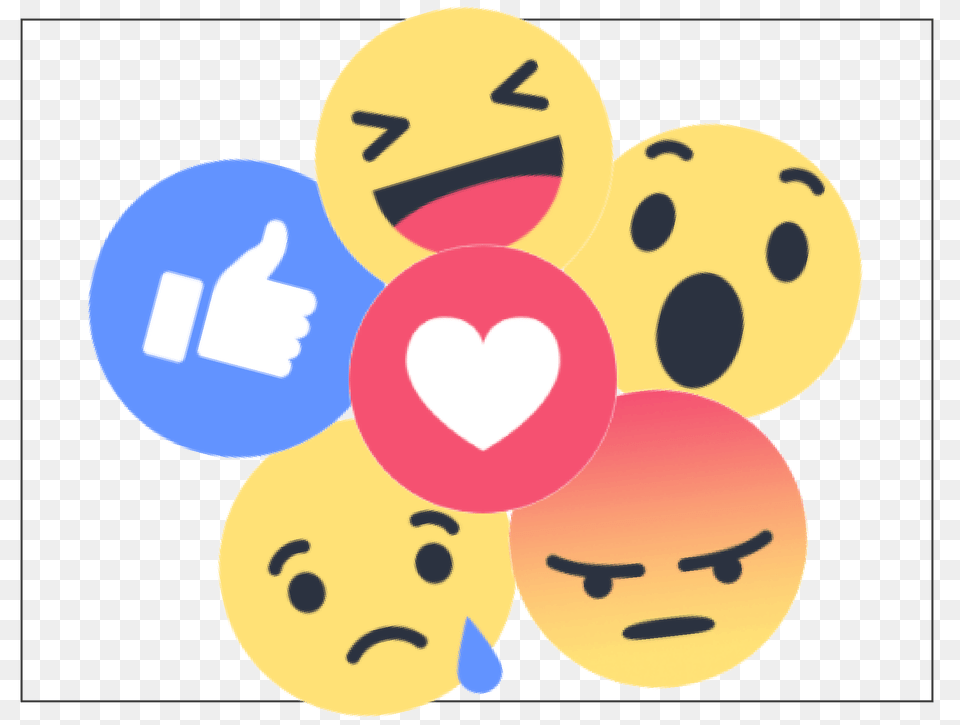 How Your Reactions On Facebook Shape Your Timeline Printed, Balloon, Face, Head, Person Png Image