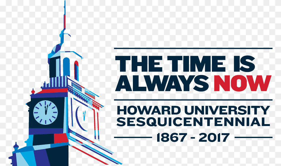 Howard Sesquicentennial Logo Howard University, Architecture, Building, Clock Tower, Tower Png
