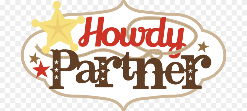 Howdy Partner Scrapbook Title Howdy Partner Clipart, Symbol, Logo, Text Png Image