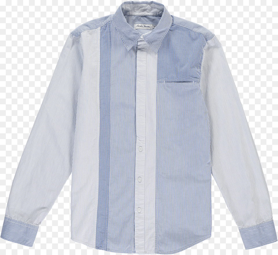 Howe Multi Panelled Shirt In Pale Blue Stripe Shirt Free Transparent Png