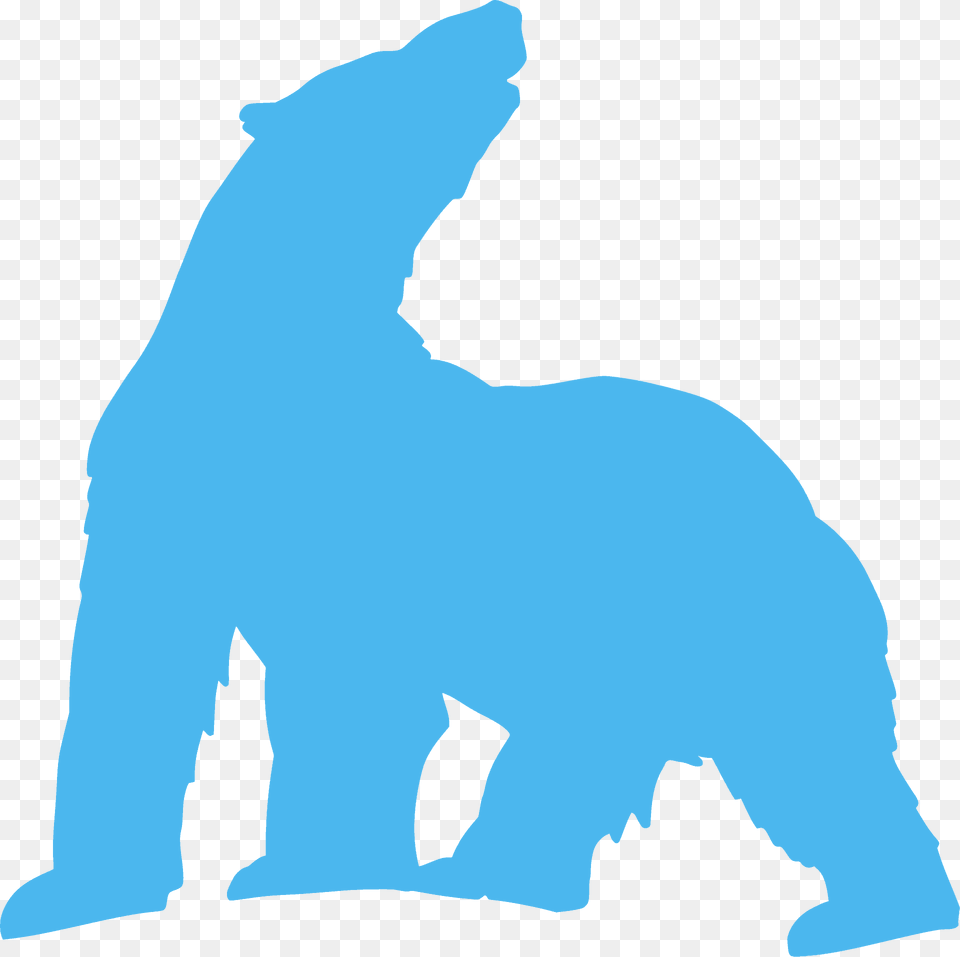 Howling Polar Bear Silhouette, Animal, Mammal, Wildlife, Polar Bear Free Png Download