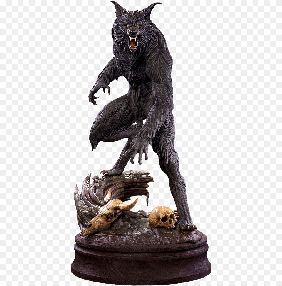 Howling Werewolf Statue, Art, Animal, Lion, Mammal Png