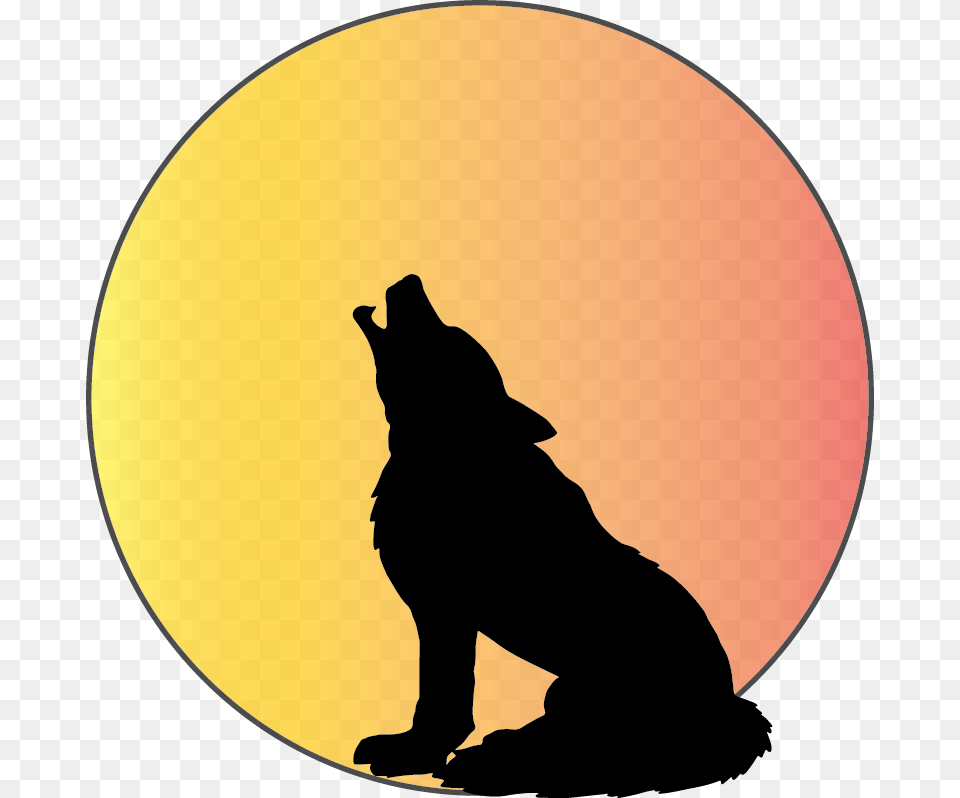 Howling Wolf, Silhouette, Animal, Bear, Mammal Free Png