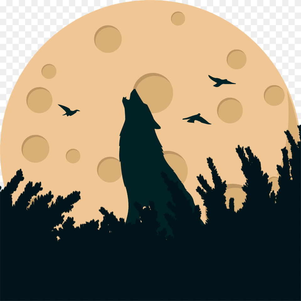 Howling Wolf Abstract Pictures Illustration, Silhouette, Animal, Coyote, Mammal Free Transparent Png