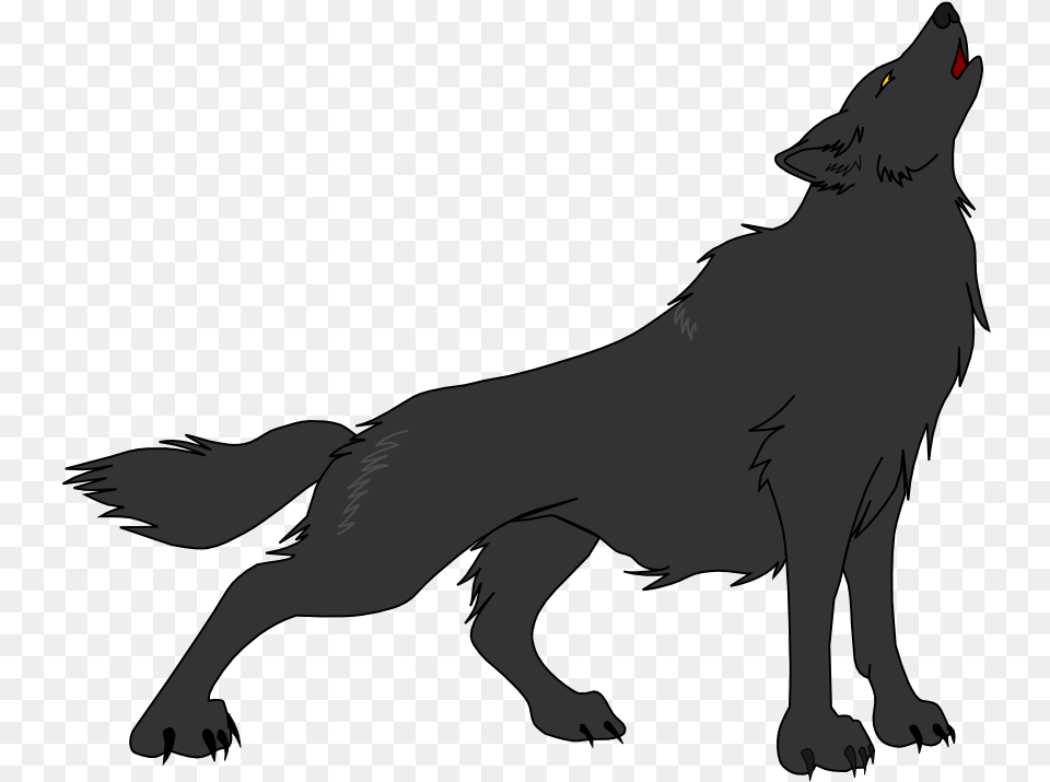 Howling Wolf Clip Freeuse Wolf Design Transparent, Animal, Mammal, Bird, Coyote Free Png Download