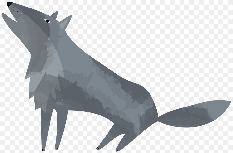 Howling Wolf Clipart, Animal, Fish, Sea Life, Shark Free Transparent Png