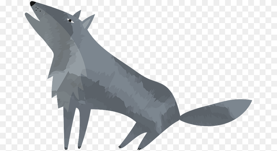 Howling Wolf Clipart Shark, Animal, Sea Life, Fish Png