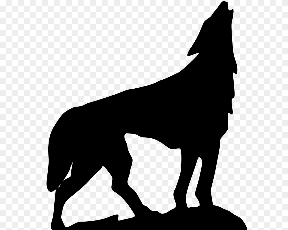 Howling Wolf Cub Clip Art To Pin, Gray Free Transparent Png