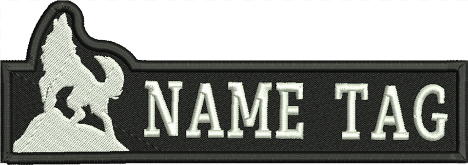 Howling Wolf Custom Name Tag Biker Vest Patch Emblem, Logo, Symbol Free Png Download