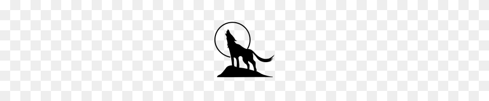 Howling Wolf Icons Noun Project, Gray Png Image