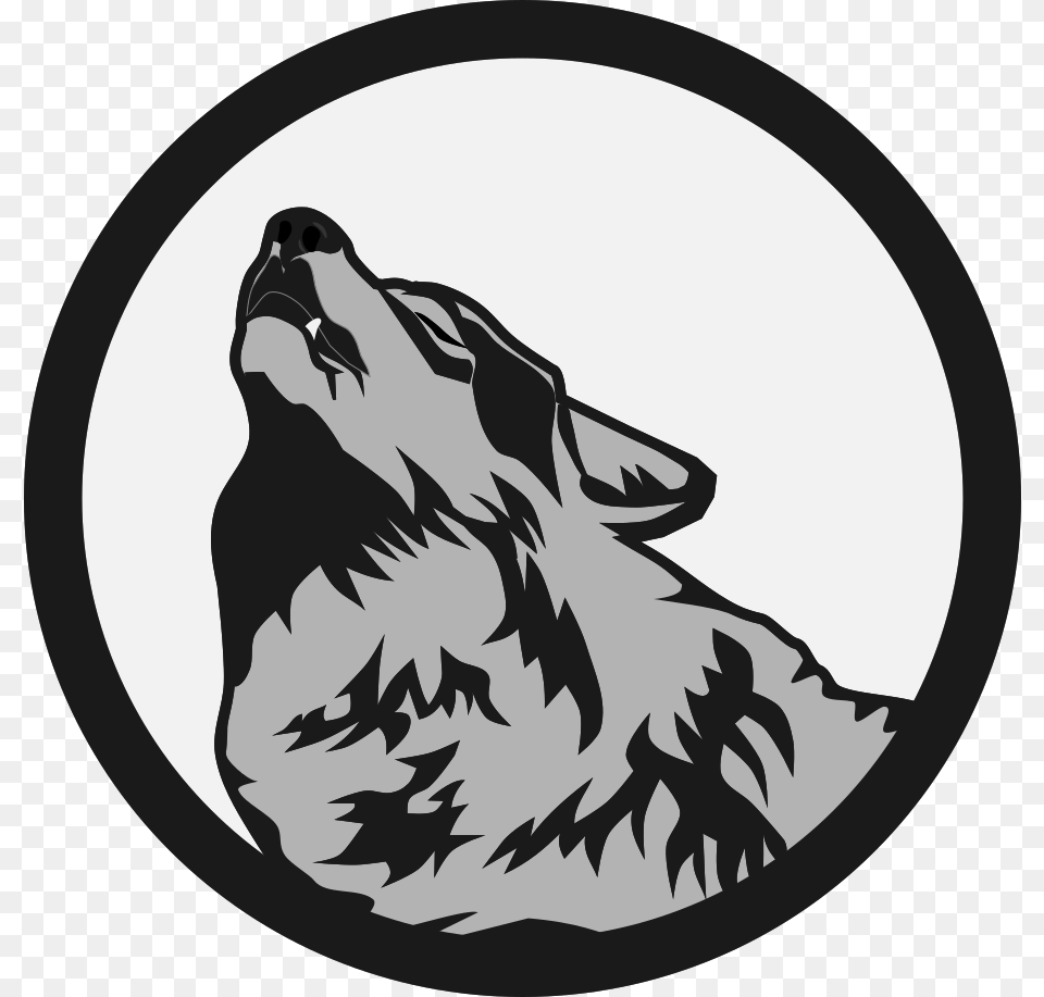 Howling Wolf Logo, Animal, Mammal, Adult, Female Png Image