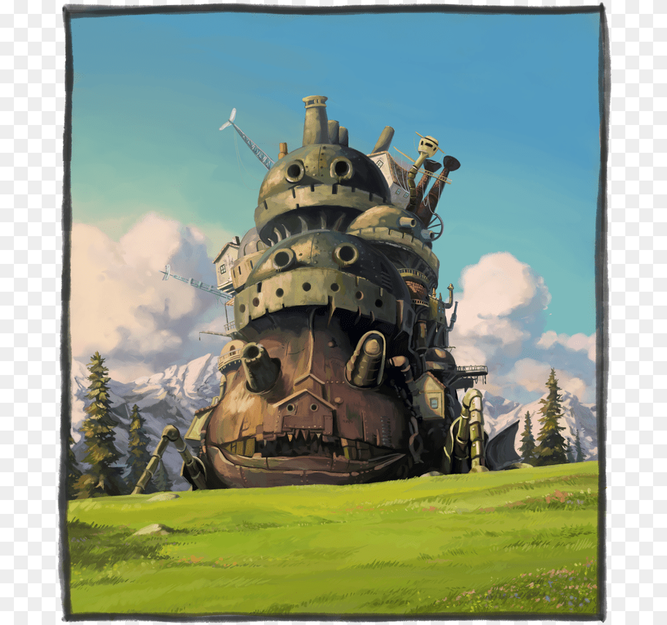 Howls Moving Castle By Grilledandcheesed Battleship, Grass, Plant, Lawn, Tree Free Transparent Png