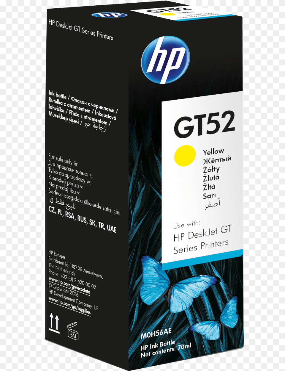 Hp Gt52 Magenta Original Ink Bottle, Advertisement, Poster Free Png Download
