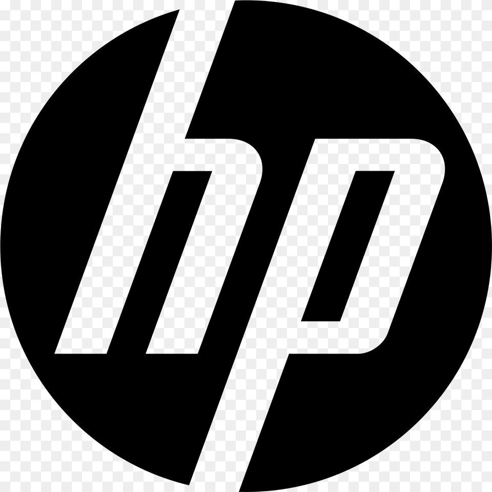 Hp Logo, Gray Png