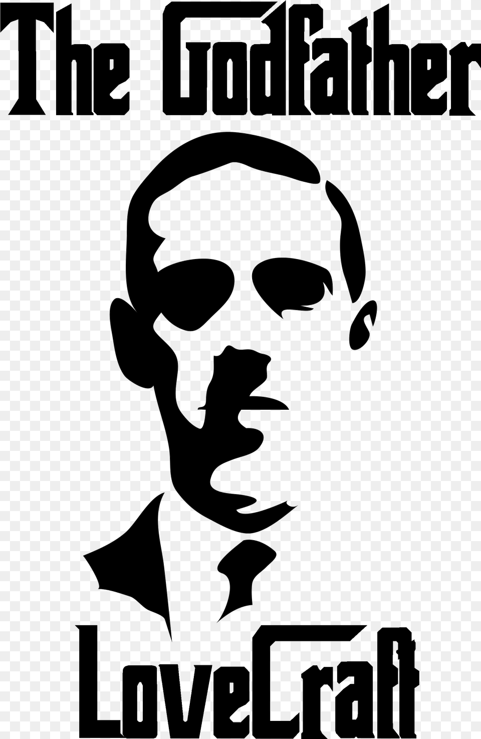 Hp Lovecraft Black And White, Silhouette, Face, Head, Person Free Png Download