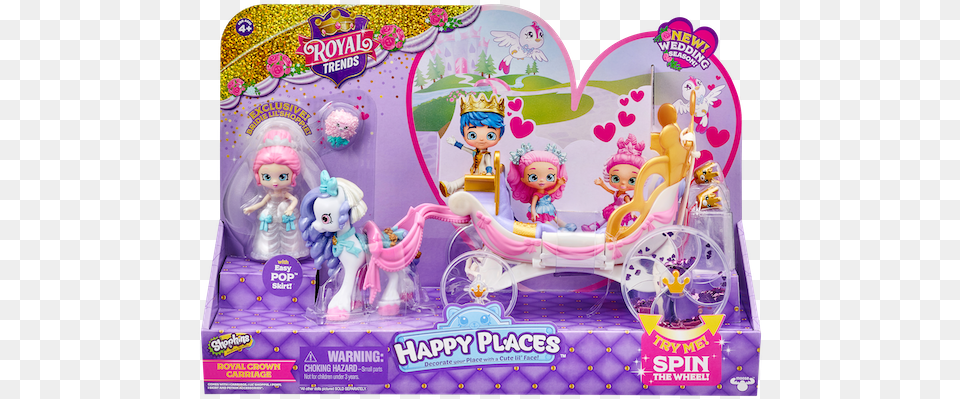 Hp Spk S8 Royal Crown Carriage F Fep Shopkins Happy Places Royal Trends Wedding, Figurine, Dessert, Food, Birthday Cake Free Png Download