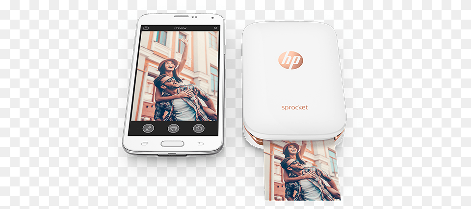 Hp Sprocket For Iphone And Android Is A Cute Portable Hp Iphone Printer, Electronics, Phone, Mobile Phone, Adult Free Png Download