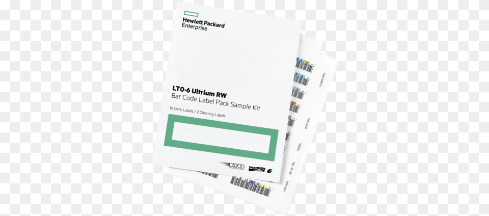 Hpe Lto 6 Ultrium Rw Bar Code Label Pack, Text, Business Card, Paper, Advertisement Free Png