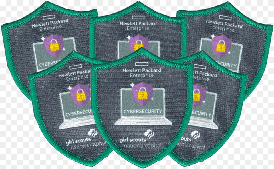 Hpe Teams Up With Girl Scouts To Teach Girl Scouts Cybersecurity Badge, Logo, Symbol, Armor, First Aid Free Png