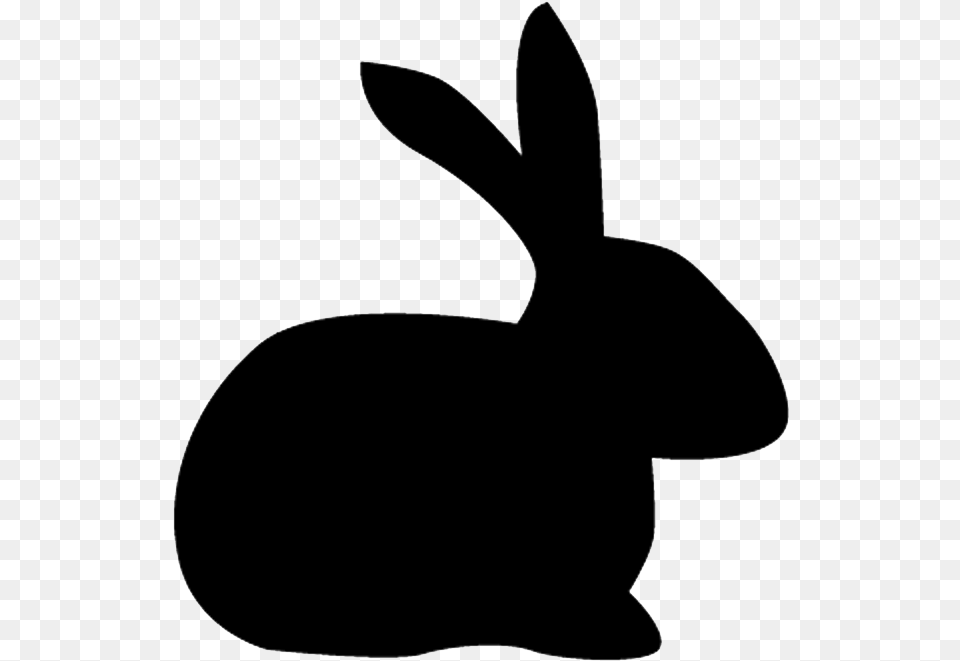Hq Bunny Rabbit Silhouette Domestic Rabbit, Animal, Mammal Png Image