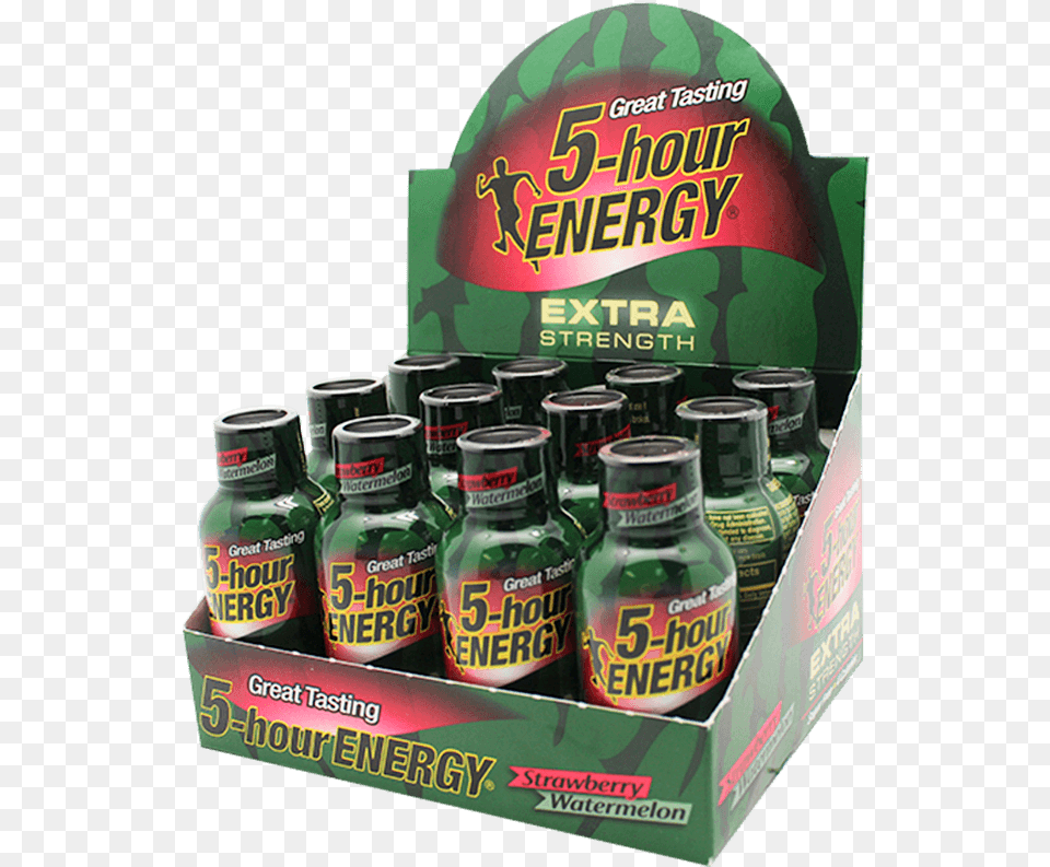 Hr Extra Strength Strw 5 Hour Energy Extra Strength Berry Shots Dietary Supplement, Can, Tin, Bottle Png Image
