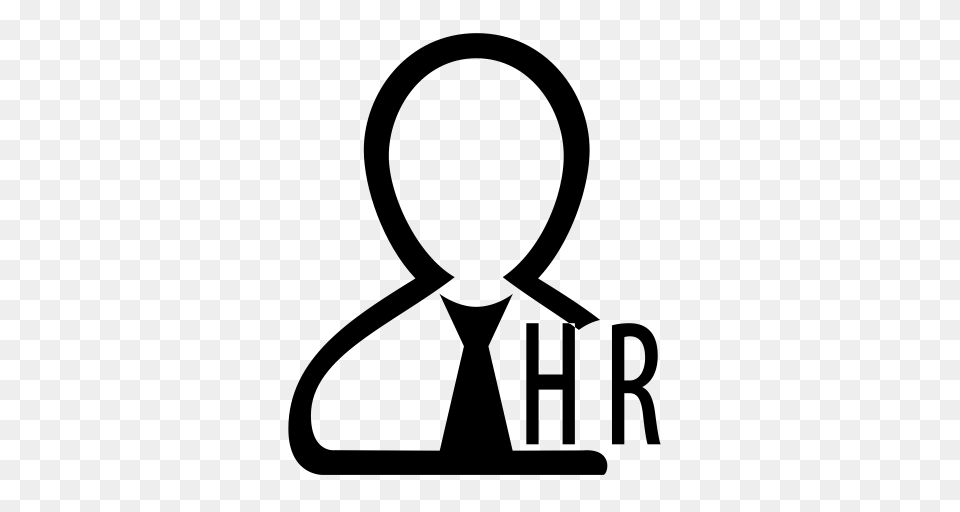 Hr Human Resources Magnifier Icon With And Vector Format, Gray Free Png Download