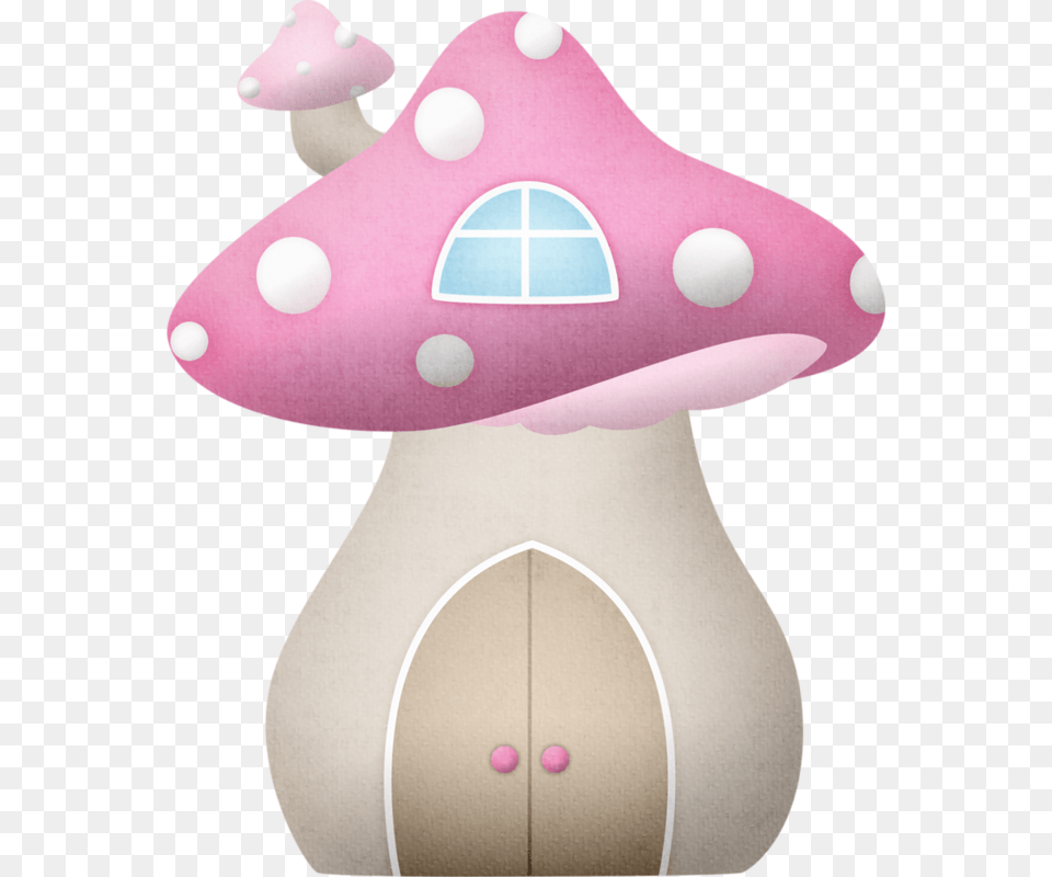 Hroselli Bgampg Mushroom1 Pink Mushroom House Clipart, Food, Sweets, Pattern, Face Free Png Download