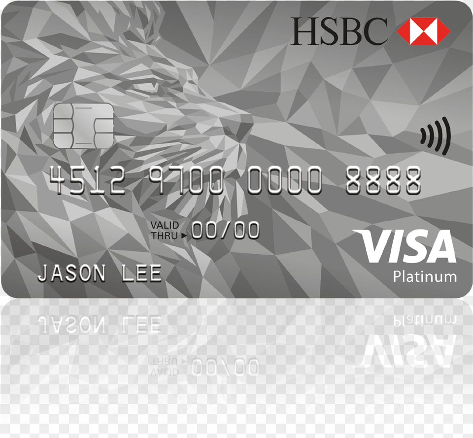 Hsbc Visa Platinum Credit Card, Text, Credit Card Free Transparent Png