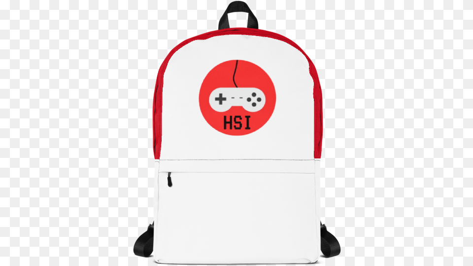 Hsi Logo White Backpack Gaming Online Store Powered Backpack, Bag, First Aid Free Png